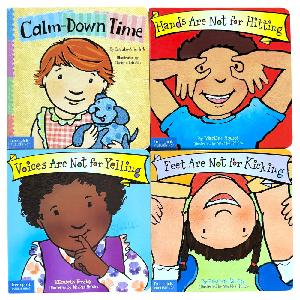 Lot of 4 Best Behavior Board Books Baby Hands Feet Voices Calm Down Yelling SEL